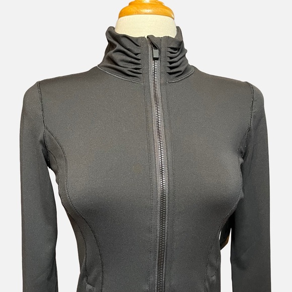 NWT 90 Degree Lux Black Slim Fit Jacket XS Thumb Holes Zip Pockets - Picture 3 of 8